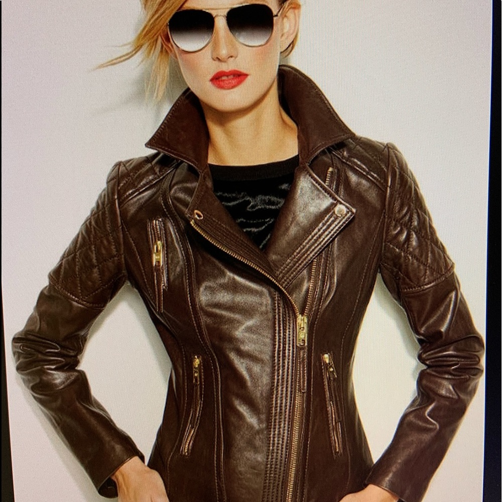 Authentic leather moto jacket